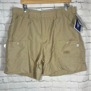 AFTCO Shorts Mens 40 Tan The Original Fishing Short Long Cargo Utility Tactical